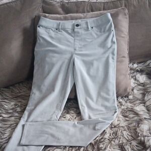 Chico's Soft Gray Faux Ultra Sued Jeans